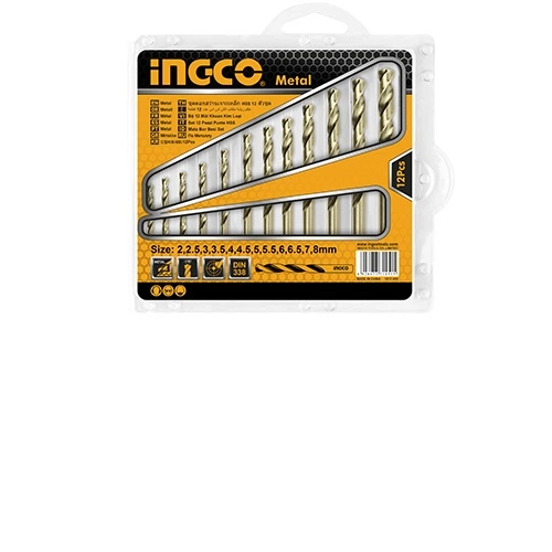 INGCO Dəmir sverlo dəsti, 2-8mm 12 parça,  AKDB1125