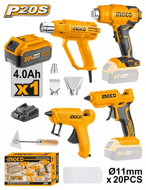INGCO Akkumulyatorlu və elektrik alət dəsti, 4 parça, COSLI23021