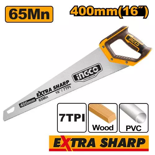 INGCO Əl Mişarı 65Mn, 16" / 400mm, HHAS15400