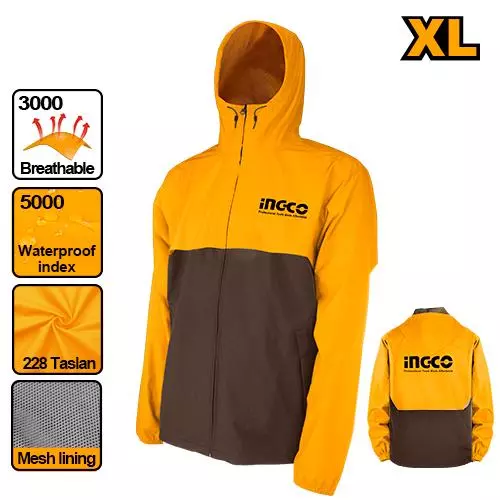 INGCO İş Gödəkçəsi Neylon Taslon Sukeçirməz, XL, HJATL2281.XL