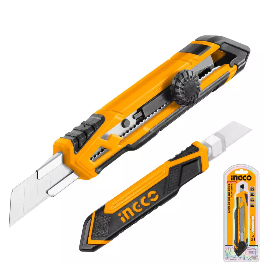 INGCO Kəsici Bıçaq (Snap-Off) SK4 Bıçaqlı Dairəvi Düymə, 18×100 mm, HKNS16618