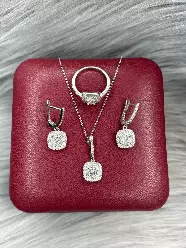 Gümüş dəst 925 əyar zirkon qaşlı, 11.75gr, GB_CD9572