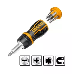 INGCO cırcırlı Vint açarı (Otvertka) dəsti, 7 ucluqlu, AKISDS1728