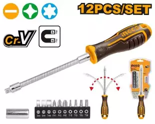 INGCO əyiləbilən Vint açarı (Otvertka), AKSDFL1208