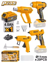 INGCO Akkumulyatorlu və elektrik alət dəsti, 4 parça, COSLI23021